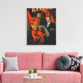Toile Kellar Devil et les démons avec l'affiche du livre (Insitu(Salon))