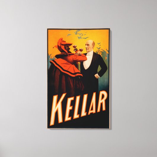 Toile Kellar Magicien Boire du vin avec le diable (Recto)