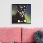 Toile Kelpie Australien - Portrait de Chien (Insitu(Salon))