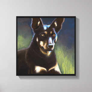 Toile Kelpie Australien - Portrait de Chien