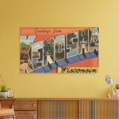 Toile Kenosha, Wisconsin - Scènes de grandes lettres (Insitu(Salon))