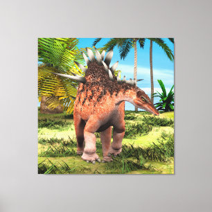 Toile Kentrosaurus Dinosaure Jungle Art Préhistorique
