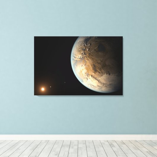 Toile Kepler-186f Orbitant Une Étoile Éloignée. (Insitu (Plancher de Bois))