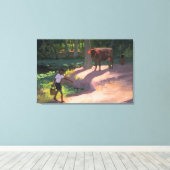 Toile Kerala Backwaters Inde 1996 (Insitu (Plancher de Bois))