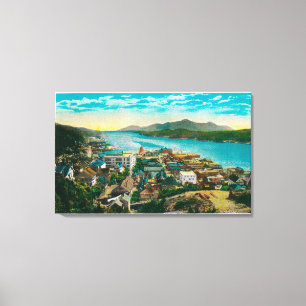 Toile Ketchikan, vue de ville de l'Alaska - la première