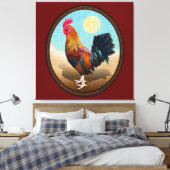 Toile Key West - Coq Gitan Ovale Vintage (Insitu(Chambre))