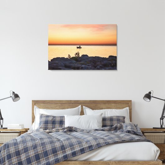 Toile Key West Sunset Bateau Rocky Shore Florida Keys (Insitu(Chambre))
