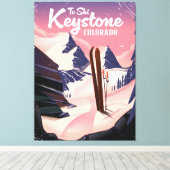 Toile Keystone pour skier (Insitu (Plancher de Bois))