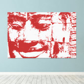 Toile Khmer Stone Face ... Bayon Temple, Cambodge Canvas (Insitu (Plancher de Bois))