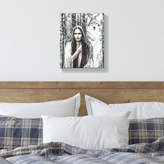 Toile Kickapoo Indian Brujah White Wolf original art (Insitu(Chambre))