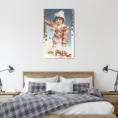 Toile Kid Holding Fireworks et Rockets (Insitu(Chambre))