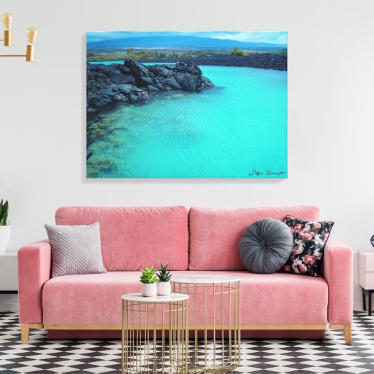 Toile Kiholo Bay grande île Hawaii pittoresque impressio (Insitu(Salon))