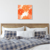 Toile Kimono floral moderne Impression, Coral Orange sur (Insitu(Chambre))