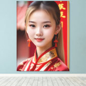 Toile kimono rouge (Insitu (Plancher de Bois))