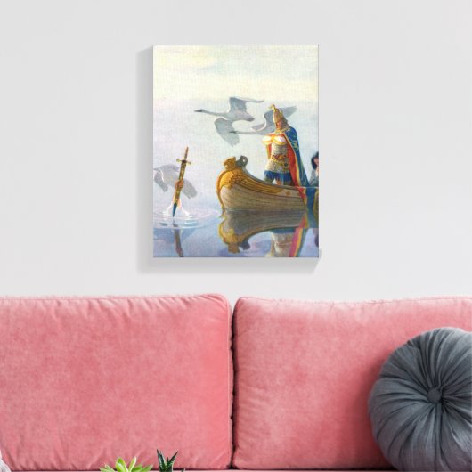Toile King Arthur & Excalibur, c. 1922 par N.C Wyeth (Insitu(Salon))
