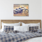 Toile "King" Kenny Roberts, en action sur la moto de ter (Insitu(Chambre))