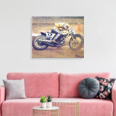 Toile "King" Kenny Roberts, en action sur la moto de ter (Insitu(Salon))