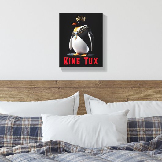 Toile King Tux - Regal Linux Penguin (Insitu(Chambre))