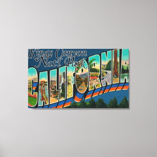 Toile Kings Canyon Nat'l Park, CA - Grandes lettres (Recto)