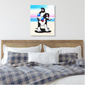 Toile KiniArt Australian Cattle Dog Beach (Insitu(Chambre))