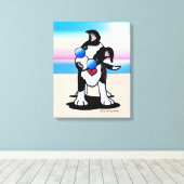 Toile KiniArt Australian Cattle Dog Beach (Insitu (Plancher de Bois))