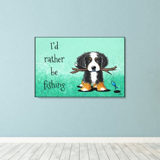 Toile KiniArt Bernese Mountain Dog Canvas Imprimer (Insitu (Plancher de Bois))