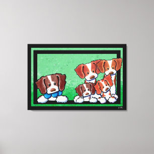 Toile KiniArt Brittany Dogs Art