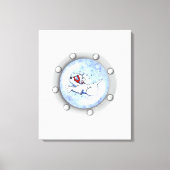 Toile KiniArt Diving Westie Terrier Porthole (Recto)