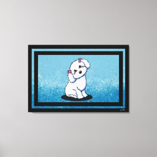 Toile KiniArt fille maltaise