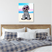 Toile KiniArt Goldendoodle Dog Beach (Insitu(Chambre))