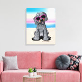 Toile KiniArt Goldendoodle Dog Beach (Insitu(Salon))