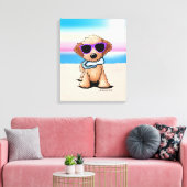Toile KiniArt Goldendoodle Dog Beach (Insitu(Salon))