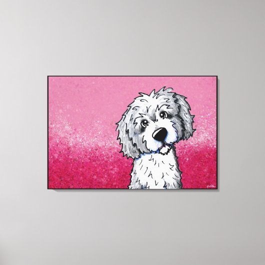 Toile KiniArt Grey et White Goldendoodle (Recto)