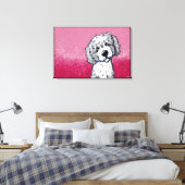 Toile KiniArt Grey et White Goldendoodle (Insitu(Chambre))
