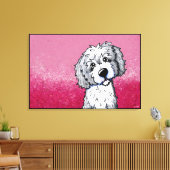Toile KiniArt Grey et White Goldendoodle (Insitu(Salon))