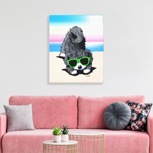 Toile KiniArt Havanese Dog Beach Canvas Imprimer (Insitu(Salon))