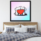 Toile KiniArt Samoyed Love (Insitu(Chambre))