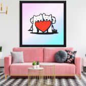 Toile KiniArt Samoyed Love (Insitu(Salon))