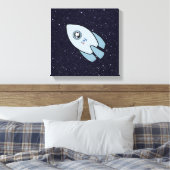 Toile KiniArt Space Rocket Chien Westie (Insitu(Chambre))