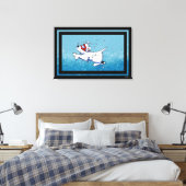 Toile KiniArt Westie Diver (Insitu(Chambre))