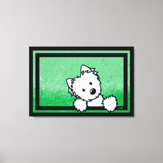 Toile KiniArt Westie Terrier Dog Art (Recto)