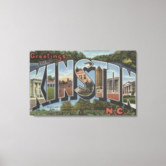 Toile Kinston, Caroline du Nord - Scènes de grandes lett (Recto)