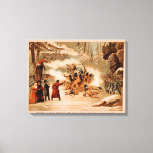 Toile Kiralfy "Autour du monde" Massacre indien