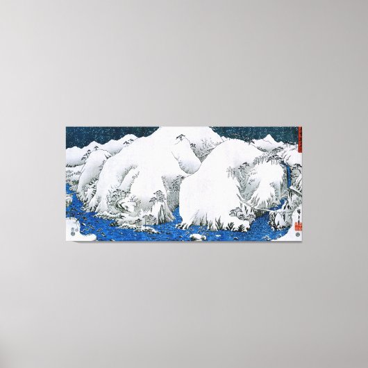 Toile Kiso Road Snowstorm Hiroshige Art japonais (Recto)