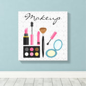 Toile Kit de Maquillage Chic et Mignon (Insitu (Plancher de Bois))