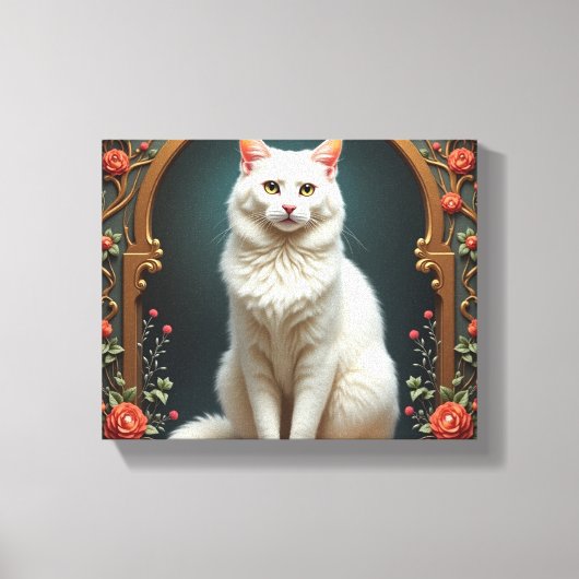 Toile Kit de peinture diamantée White Cat 5D (Recto)