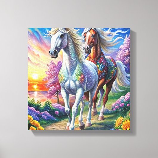 Toile Kit de peinture en diamant 5D Design de cheval do- (Recto)