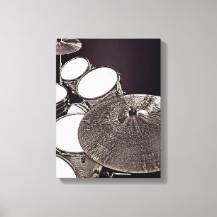 Toile Kit de tambour cool Canvas Drummer Art Snare Cymba