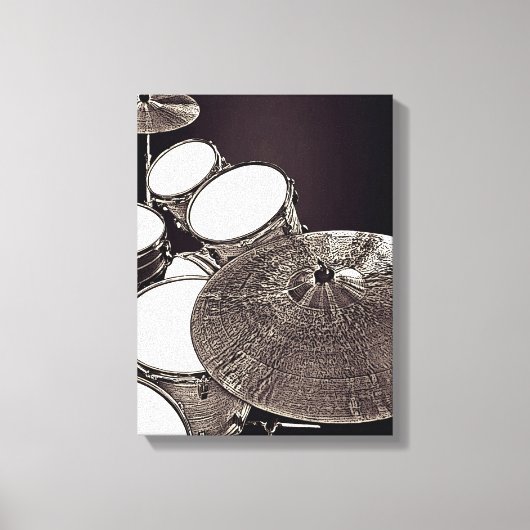 Toile Kit de tambour cool Canvas Drummer Art Snare Cymba (Recto)
