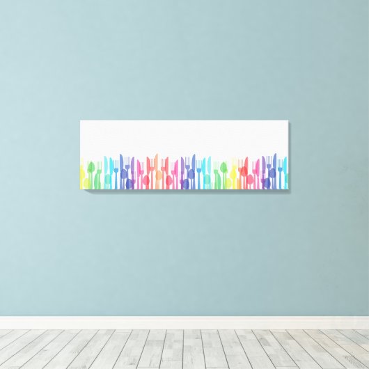 Toile Kitchen Wall Decor 'Cutlery' (Insitu (Plancher de Bois))